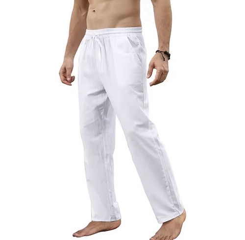 Herren leinen baumwollhose - herren, leinen-baumwollhose