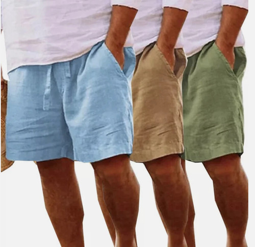 Herren baumwolle leinen shorts - herren,