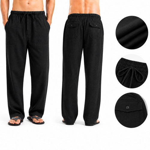 Herren leinenhose stoffhose - herren,