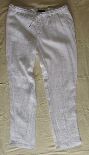 Herren leinen hose weiß - herren,
